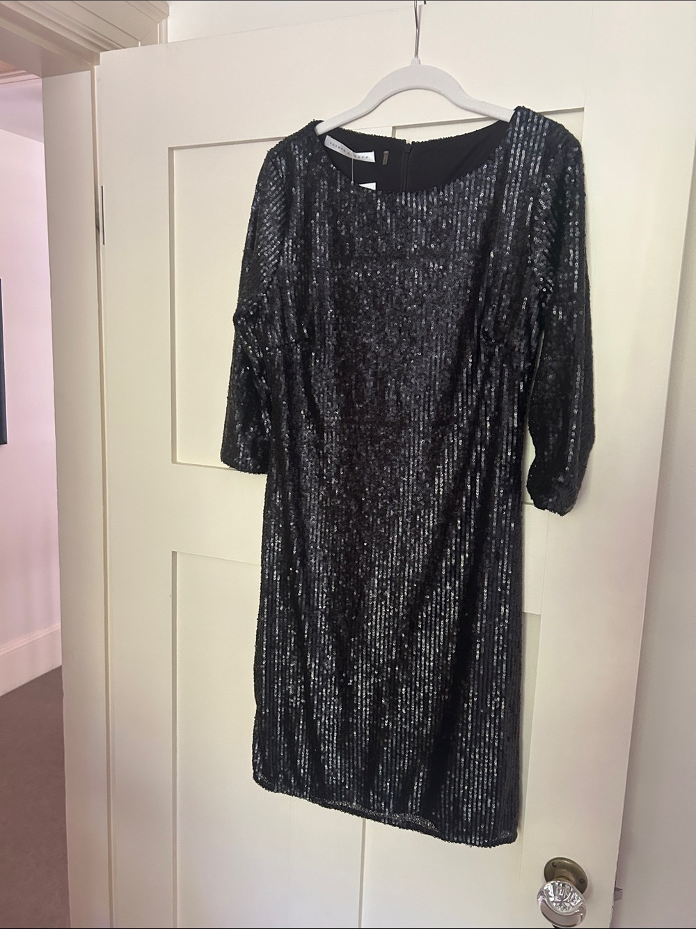 Susana Monaco Black Sequin Mini Dress